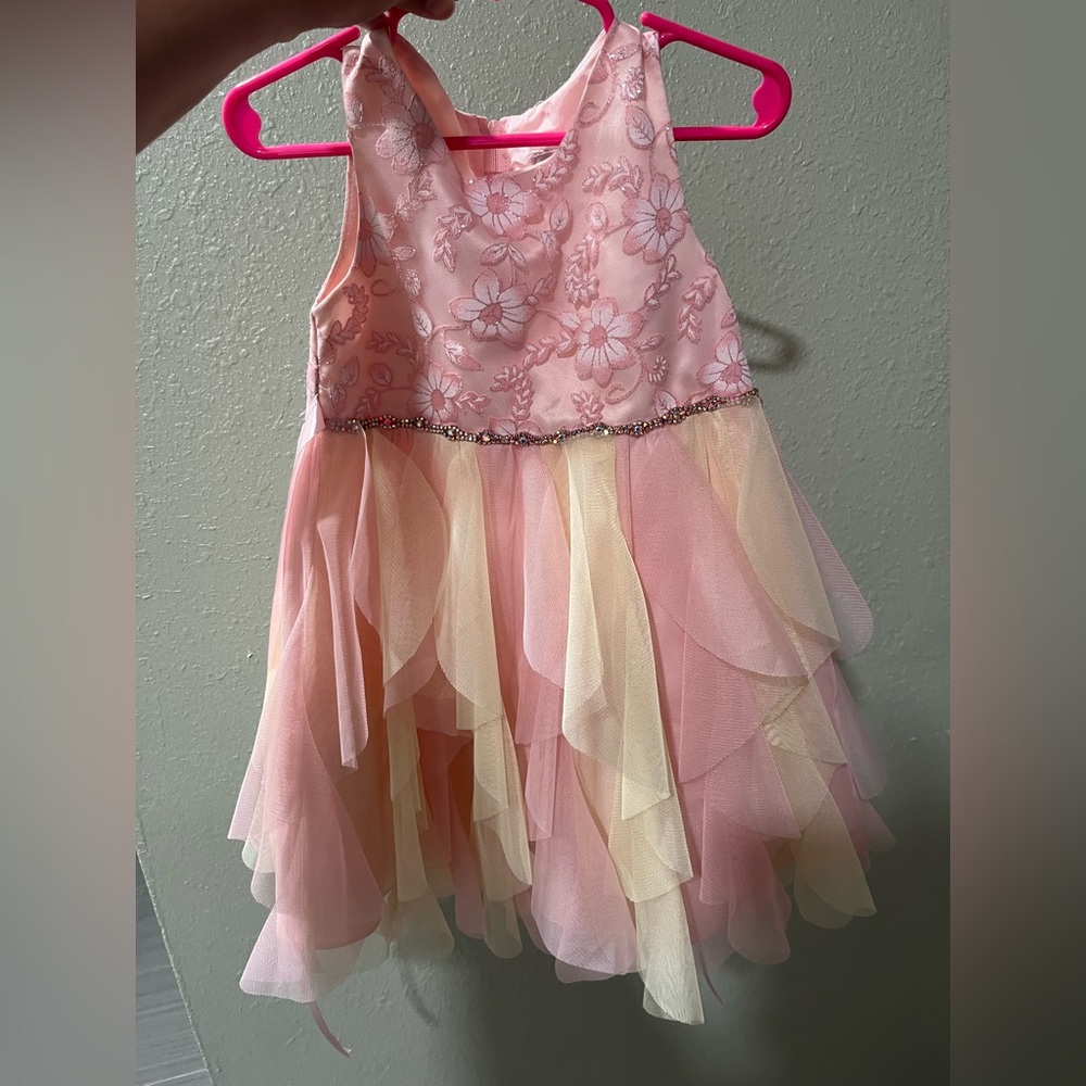 Rare editions pink and yellow dress for girls, Size3T. Brand new